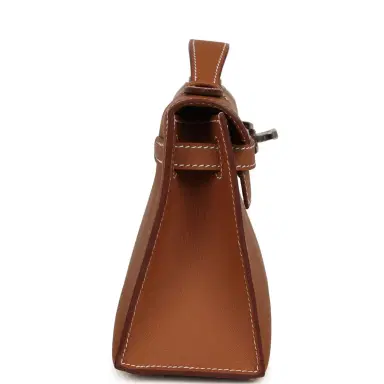 HERMÈS Hermes Kelly Pochette Gold Swift Palladium Hardware | Thumbnail 3 HERMÈS Hermes Kelly Pochette Gold Swift Palladium Hardware | Thumbnail 3