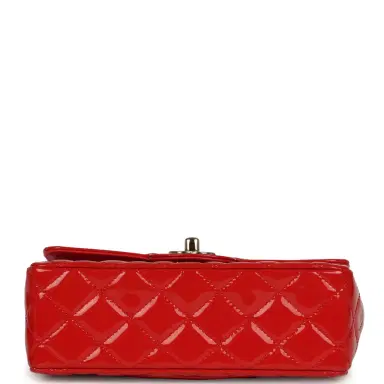 Chanel Pre-owned Chanel Mini Classic Rectangular Flap Bag Red Patent Light Gold Hardware | Thumbnail 6 Chanel Pre-owned Chanel Mini Classic Rectangular Flap Bag Red Patent Light Gold Hardware | Thumbnail 6