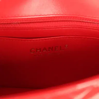 Chanel Pre-owned Chanel Mini Classic Rectangular Flap Bag Red Patent Light Gold Hardware | Thumbnail 9 Chanel Pre-owned Chanel Mini Classic Rectangular Flap Bag Red Patent Light Gold Hardware | Thumbnail 9