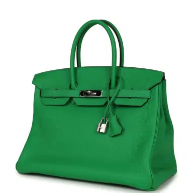 HERMÈS Pre-owned Hermes Birkin 35 Bambou Togo Palladium Hardware | Thumbnail 5 HERMÈS Pre-owned Hermes Birkin 35 Bambou Togo Palladium Hardware | Thumbnail 5