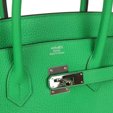 HERMÈS Pre-owned Hermes Birkin 35 Bambou Togo Palladium Hardware | Thumbnail 7 HERMÈS Pre-owned Hermes Birkin 35 Bambou Togo Palladium Hardware | Thumbnail 7