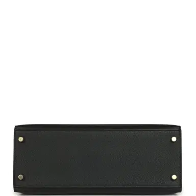 HERMÈS Pre-owned Hermes Kelly Sellier 28 Black Epsom Permabrass Hardware | Thumbnail 6