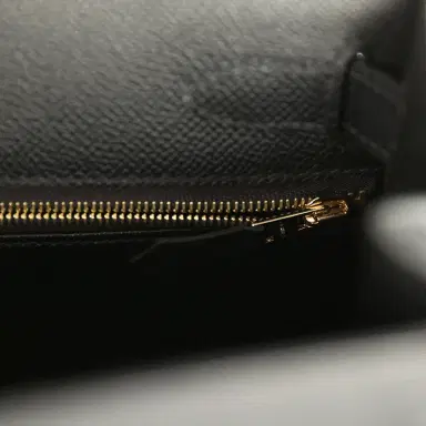 HERMÈS Pre-owned Hermes Kelly Sellier 28 Black Epsom Permabrass Hardware | Thumbnail 9