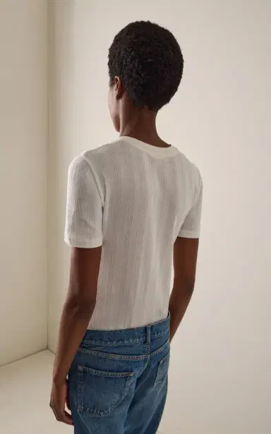 The Row Etina Ribbed Cotton T-Shirt | Thumbnail 6 The Row Etina Ribbed Cotton T-Shirt | Thumbnail 6