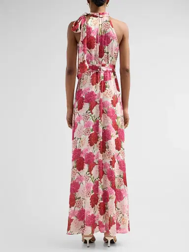 SACHIN & BABI Women's Diana Floral Crinkle Georgette Tieneck Gown | Thumbnail 3