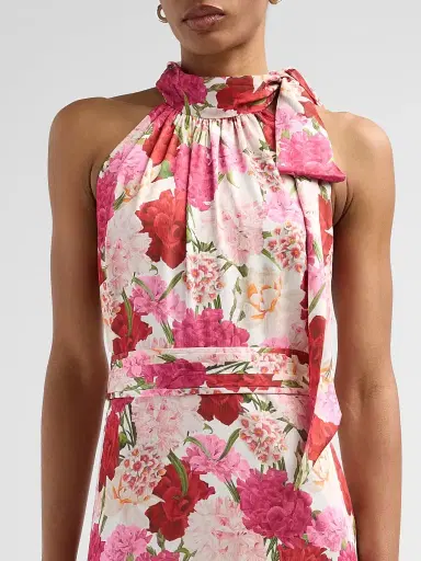 SACHIN & BABI Women's Diana Floral Crinkle Georgette Tieneck Gown | Thumbnail 5