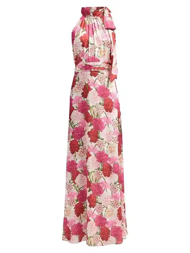 SACHIN & BABI Women's Diana Floral Crinkle Georgette Tieneck Gown | Thumbnail 1