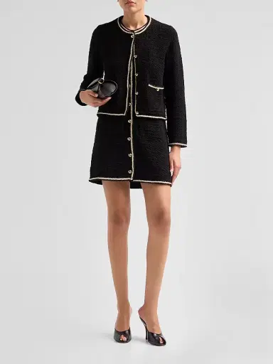 Simkhai Women's Anouk Cotton Button-Front Jacket - Black Ivory - Size XL | Thumbnail 2 Simkhai Women's Anouk Cotton Button-Front Jacket - Black Ivory - Size XL | Thumbnail 2