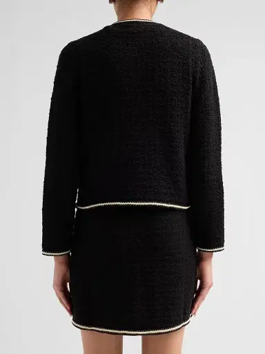 Simkhai Women's Anouk Cotton Button-Front Jacket - Black Ivory - Size XL | Thumbnail 3 Simkhai Women's Anouk Cotton Button-Front Jacket - Black Ivory - Size XL | Thumbnail 3
