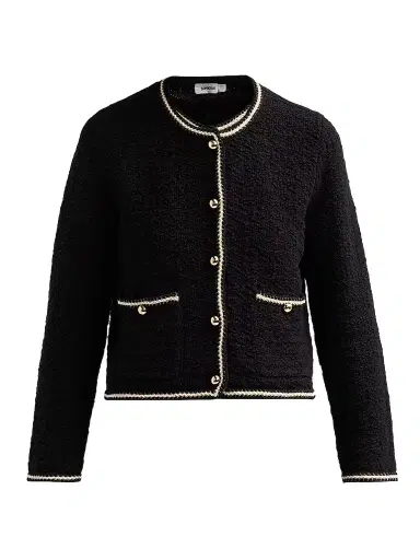 Simkhai Women's Anouk Cotton Button-Front Jacket - Black Ivory - Size XL | Thumbnail 1 Simkhai Women's Anouk Cotton Button-Front Jacket - Black Ivory - Size XL | Thumbnail 1