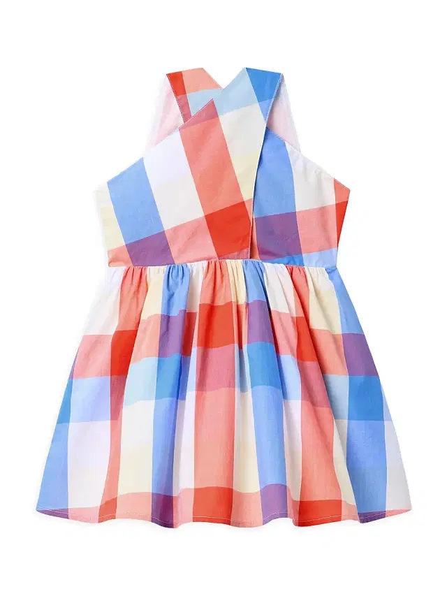 Janie and Jack Little Girl's & Girl's Crisscross Plaid Dress & Bloomers Set
