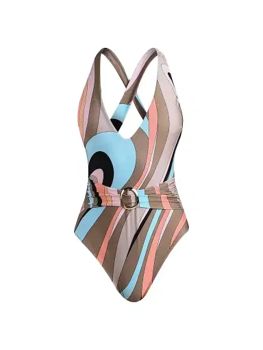 L'Agence Women's Abstract Swirl Lisa One-Piece Swimsuit - Size Small | Thumbnail 1