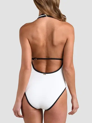 L'Agence Women's Fine Line Breana One-Piece Swimsuit - White - Size Large | Thumbnail 3 L'Agence Women's Fine Line Breana One-Piece Swimsuit - White - Size Large | Thumbnail 3