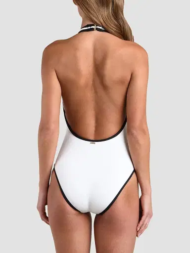 L'Agence Women's Fine Line Breana One-Piece Swimsuit - White - Size Large | Thumbnail 4 L'Agence Women's Fine Line Breana One-Piece Swimsuit - White - Size Large | Thumbnail 4