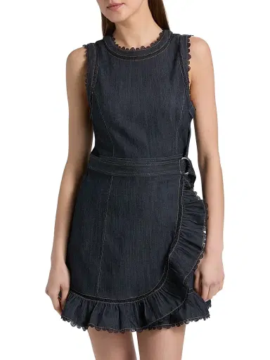 Cinq à Sept Women's Mahlia Guipure Lace Minidress - Indigo - Size 14 | Thumbnail 3