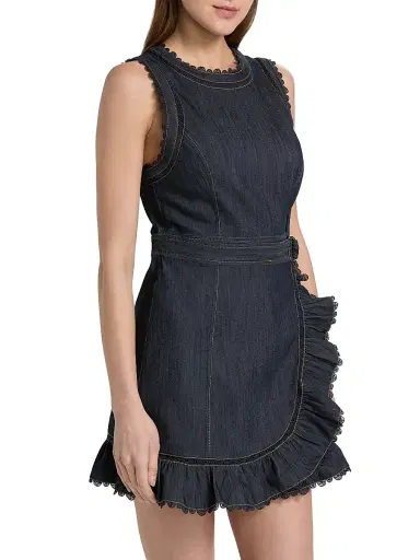 Cinq à Sept Women's Mahlia Guipure Lace Minidress - Indigo - Size 14 | Thumbnail 4