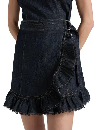 Cinq à Sept Women's Mahlia Guipure Lace Minidress - Indigo - Size 14 | Thumbnail 6