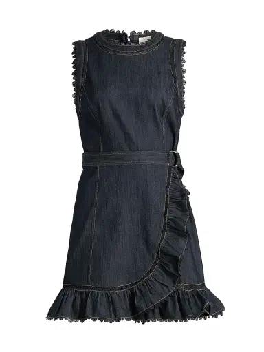 Cinq à Sept Women's Mahlia Guipure Lace Minidress - Indigo - Size 14 | Thumbnail 1