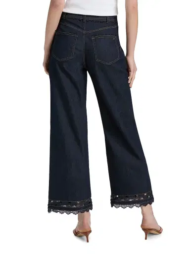 Cinq à Sept Women's Benji Guipure Lace Jeans - Indigo - Size 14 | Thumbnail 5 Cinq à Sept Women's Benji Guipure Lace Jeans - Indigo - Size 14 | Thumbnail 5