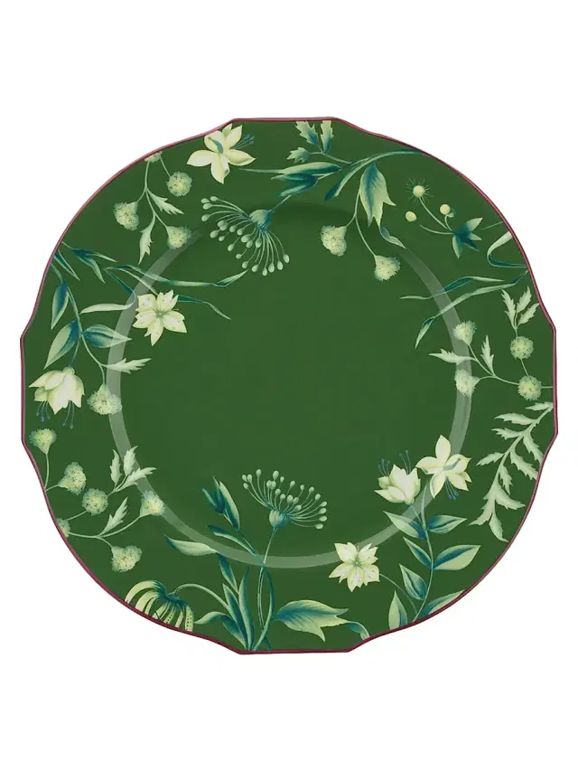 Ginori 1735 Florenza Porcelain Charger Plate - Dark Green