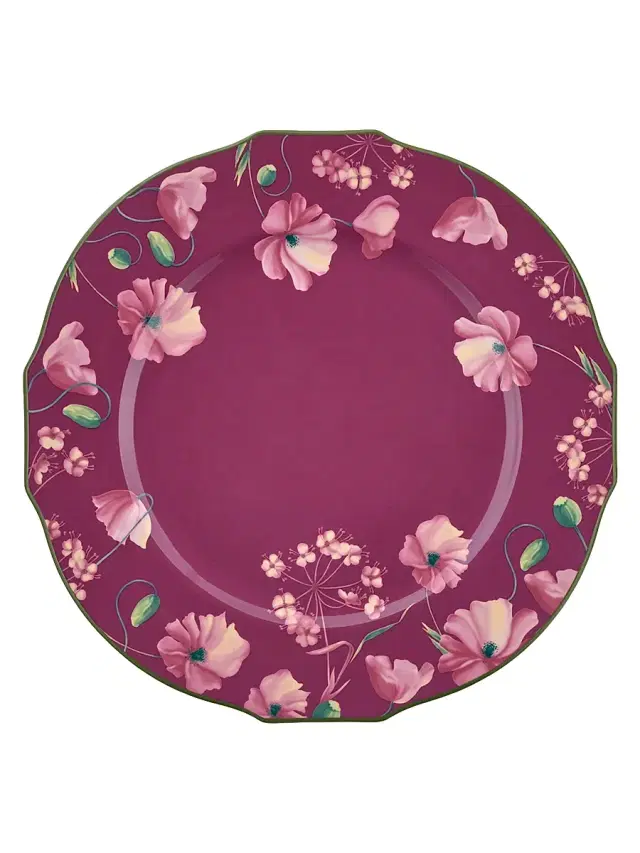 Ginori 1735 Florenza Porcelain Charger Plate - Dark Pink