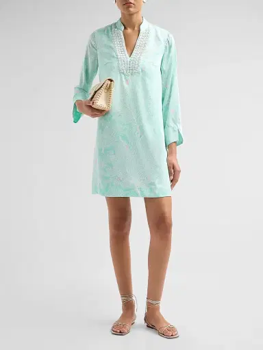 Lilly Pulitzer Women's Irella Caftan Dress - Mint Condition Fantastical - Size 14 | Thumbnail 2