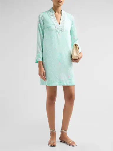 Lilly Pulitzer Women's Irella Caftan Dress - Mint Condition Fantastical - Size 14 | Thumbnail 4