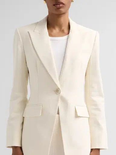 Veronica Beard Women's Chandler Dickey Jacket - Ecru - Size 16 | Thumbnail 5