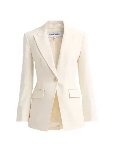 Veronica Beard Women's Chandler Dickey Jacket - Ecru - Size 16 | Thumbnail 1