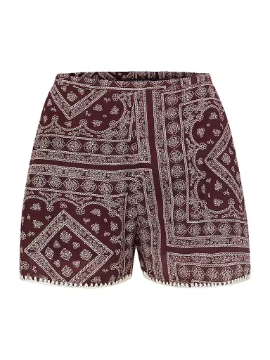 Veronica Beard Women's Tennison Printed Cotton-Blend Shorts - Raisin Dove | Thumbnail 1