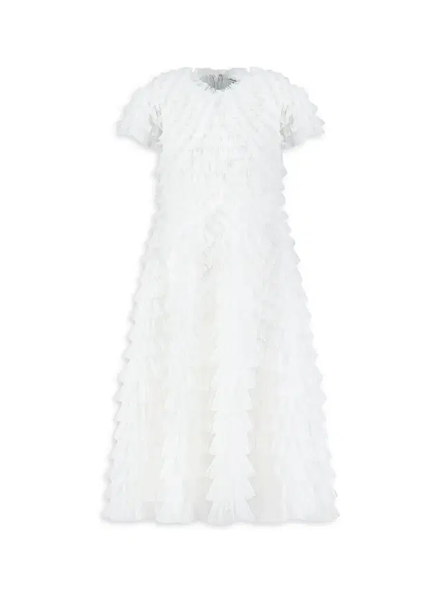 Mac Duggal Little Girl's & Girl's Ruffle Tiered Midi-Dress - White