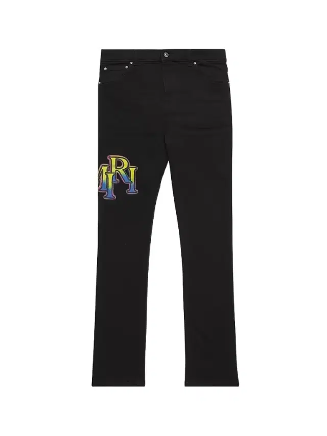 Little Kid's & Kid's Staggered Logo Skinny Jeans - Washed Black