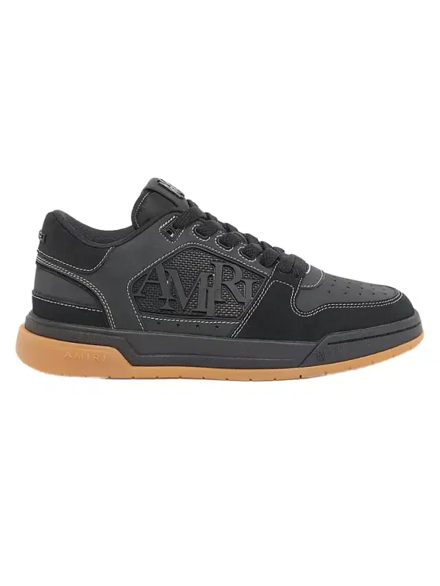 Amiri Men's Logo Leather Low-Top Sneakers - Black