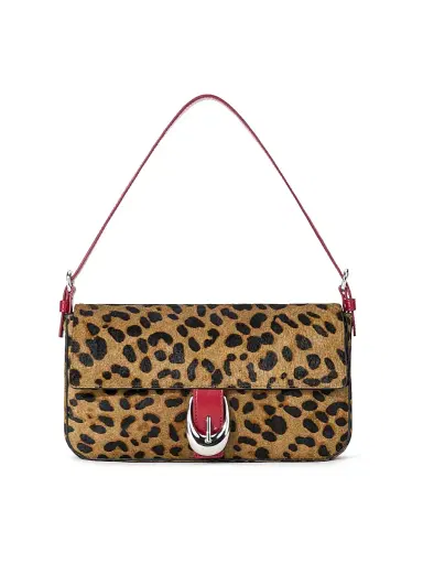Staud Women's Harlow Cheetah-Print Calf Hair Shoulder Bag - Cheetah | Thumbnail 1