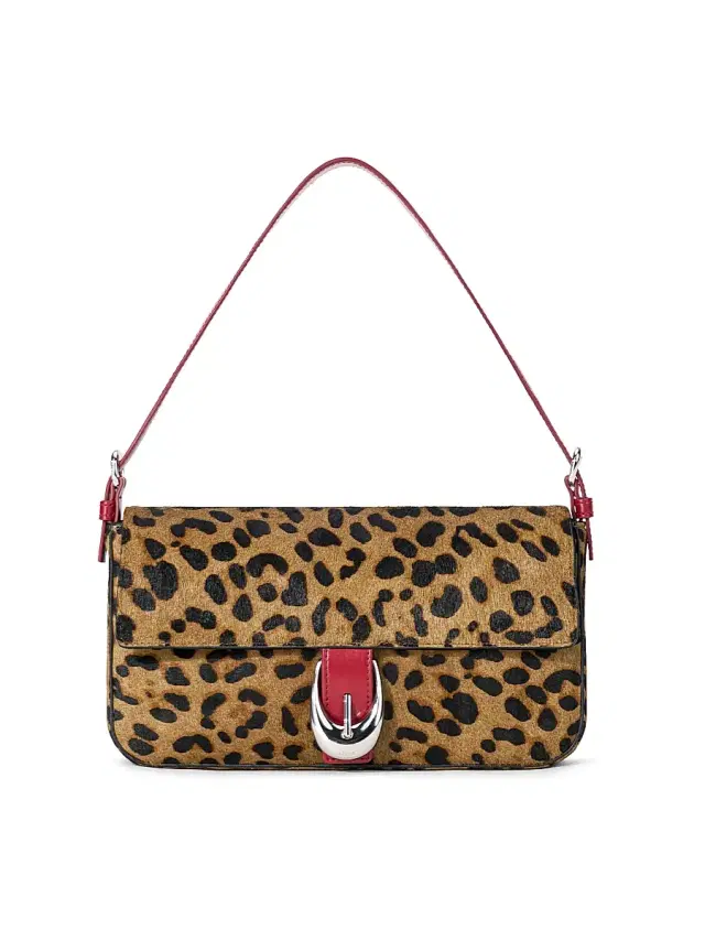 Staud Women's Harlow Cheetah-Print Calf Hair Shoulder Bag - Cheetah