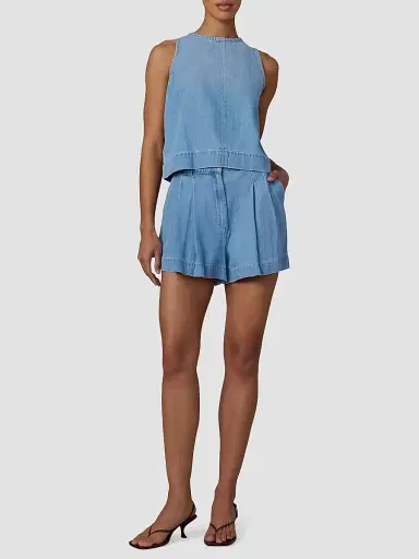 Joe's Jeans Women's The Lillie Pleated Denim Shorts - Copious - Size 8 | Thumbnail 2 Joe's Jeans Women's The Lillie Pleated Denim Shorts - Copious - Size 8 | Thumbnail 2