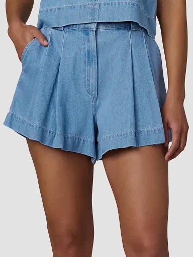 Joe's Jeans Women's The Lillie Pleated Denim Shorts - Copious - Size 8 | Thumbnail 4 Joe's Jeans Women's The Lillie Pleated Denim Shorts - Copious - Size 8 | Thumbnail 4