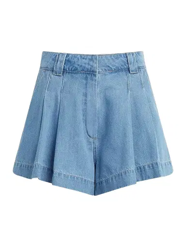 Joe's Jeans Women's The Lillie Pleated Denim Shorts - Copious - Size 8 | Thumbnail 1 Joe's Jeans Women's The Lillie Pleated Denim Shorts - Copious - Size 8 | Thumbnail 1