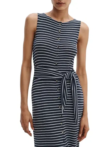 rag & bone Women's The Knit Tie-Waist Striped Maxi Dress - Salute Multi - Size Large | Thumbnail 7