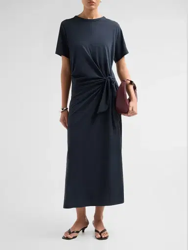rag & bone Women's The Slub Cotton Midi T-Shirt Dress - Salute - Size XL | Thumbnail 2