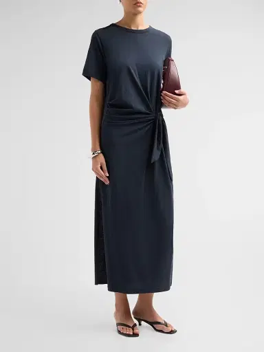 rag & bone Women's The Slub Cotton Midi T-Shirt Dress - Salute - Size XL | Thumbnail 4