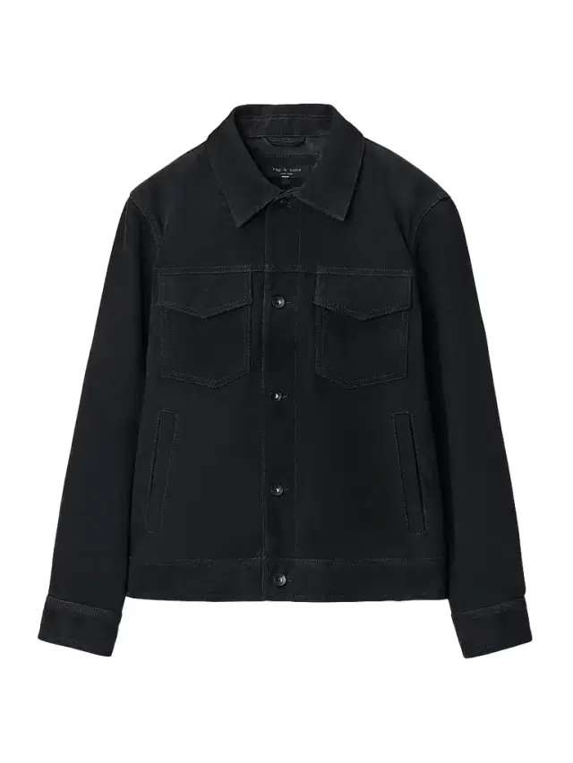 rag & bone Men's Suede Trucker Jacket - Navy