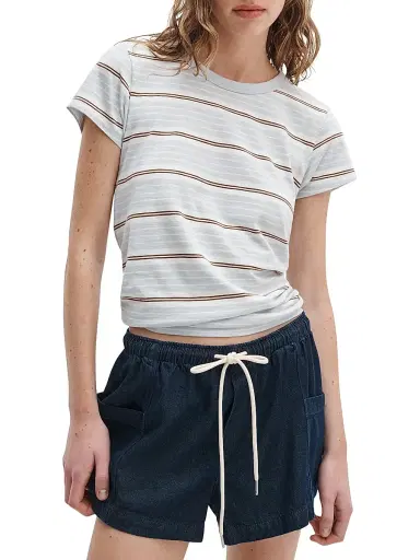 rag & bone Women's The Slub Striped Pima Cotton T-Shirt | Thumbnail 3 rag & bone Women's The Slub Striped Pima Cotton T-Shirt | Thumbnail 3