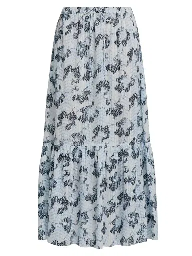 Ulla Johnson Women's Olina Printed Cotton A-Line Maxi Skirt - Ciel | Thumbnail 1 Ulla Johnson Women's Olina Printed Cotton A-Line Maxi Skirt - Ciel | Thumbnail 1