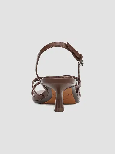 Vince Women's Tali 45MM Leather Slingback Sandals - Molton Brown - Size 8.5 | Thumbnail 3