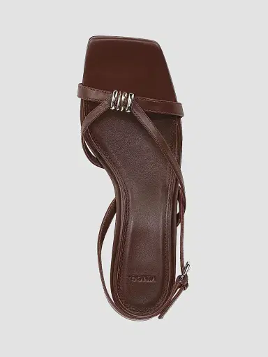 Vince Women's Tali 45MM Leather Slingback Sandals - Molton Brown - Size 8.5 | Thumbnail 4