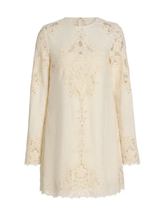 Women's Camie Floral Lace Linen Minidress -