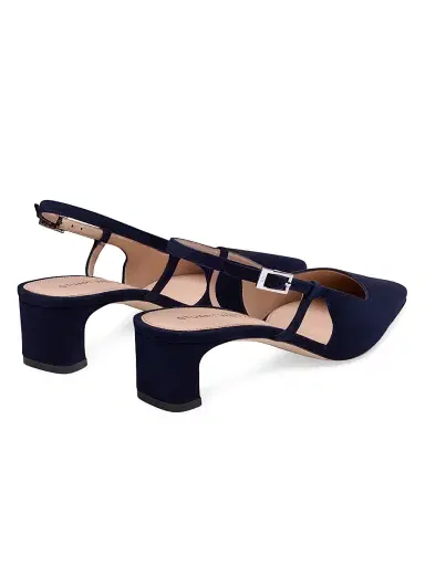 Stuart Weitzman Women's Baby Babette 40MM Suede Slingback Pumps - Nice Blue - Size 9.5 | Thumbnail 3 Stuart Weitzman Women's Baby Babette 40MM Suede Slingback Pumps - Nice Blue - Size 9.5 | Thumbnail 3