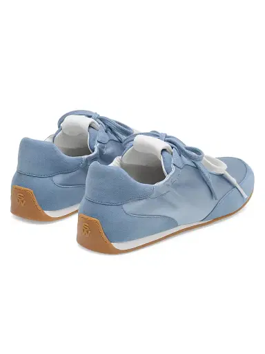 Stuart Weitzman Women's Bond Ruche Suede & Satin Sneakers | Thumbnail 3