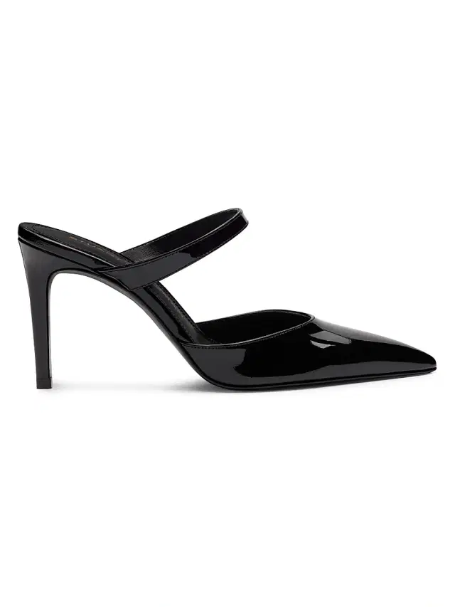 Stuart Weitzman Women's Stuart Power 85MM Patent Leather Stiletto Mules - Black